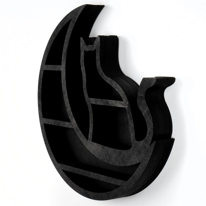 Wallity MEH136 Accesorio decorativo de pared en madera negra